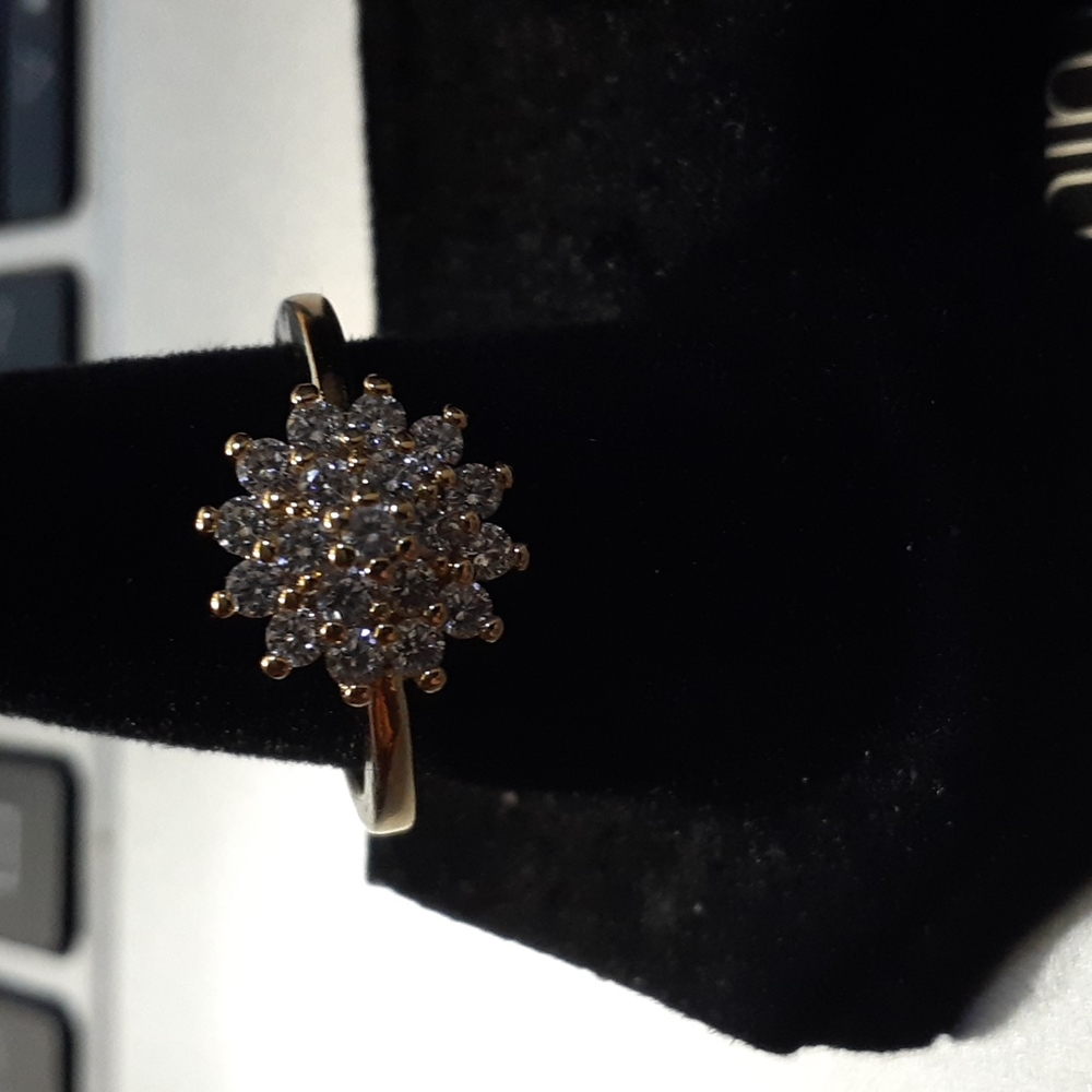 Gold Plated Cubic Zirconium size 7